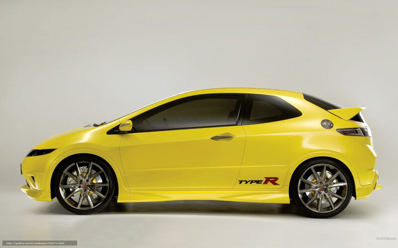 Yellow Honda Civic Type R — Neutral