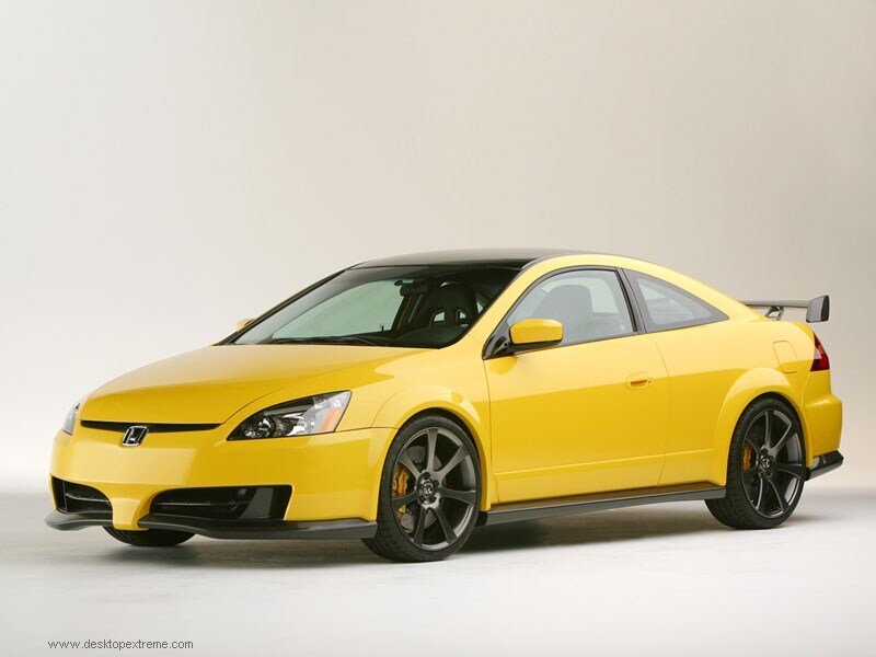 yellow honda coupe car