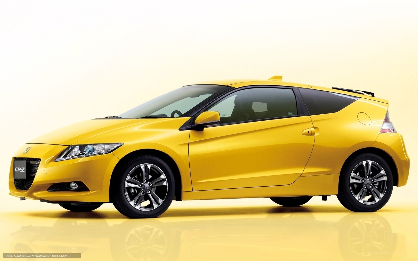 Yellow Honda CR-Z sports car