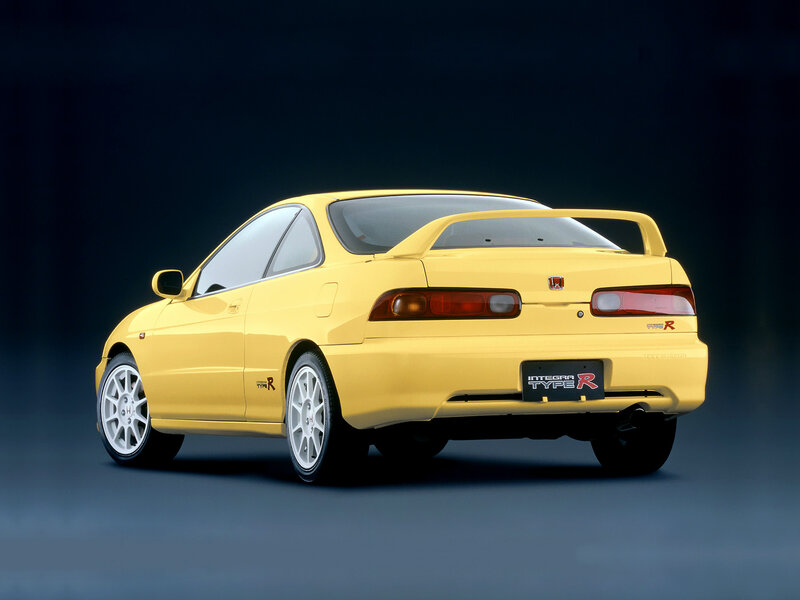 Yellow Honda Integra