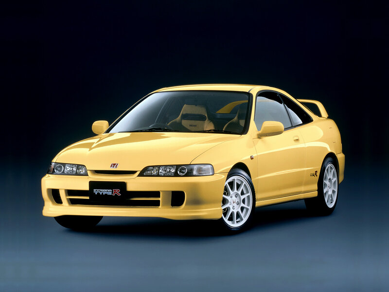 Yellow Honda Integra Type R — Dramatic