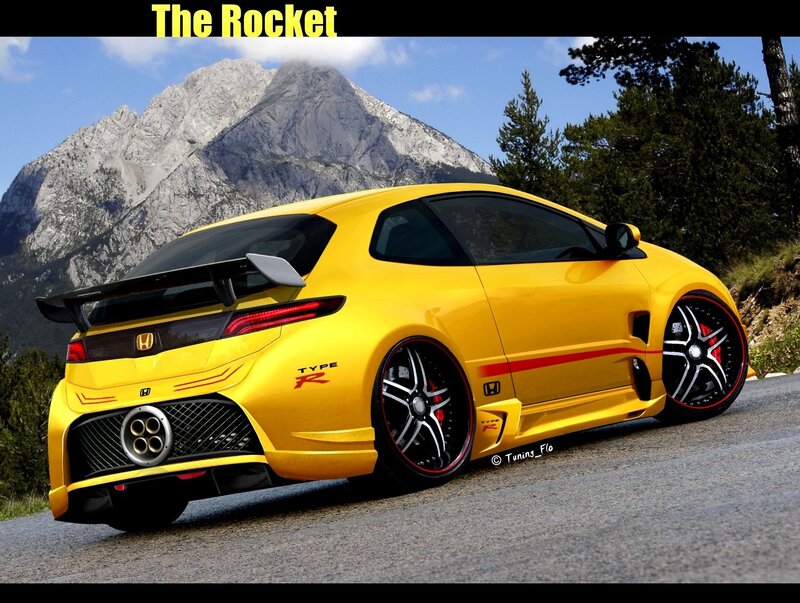 Yellow Honda Type R — Dramatic