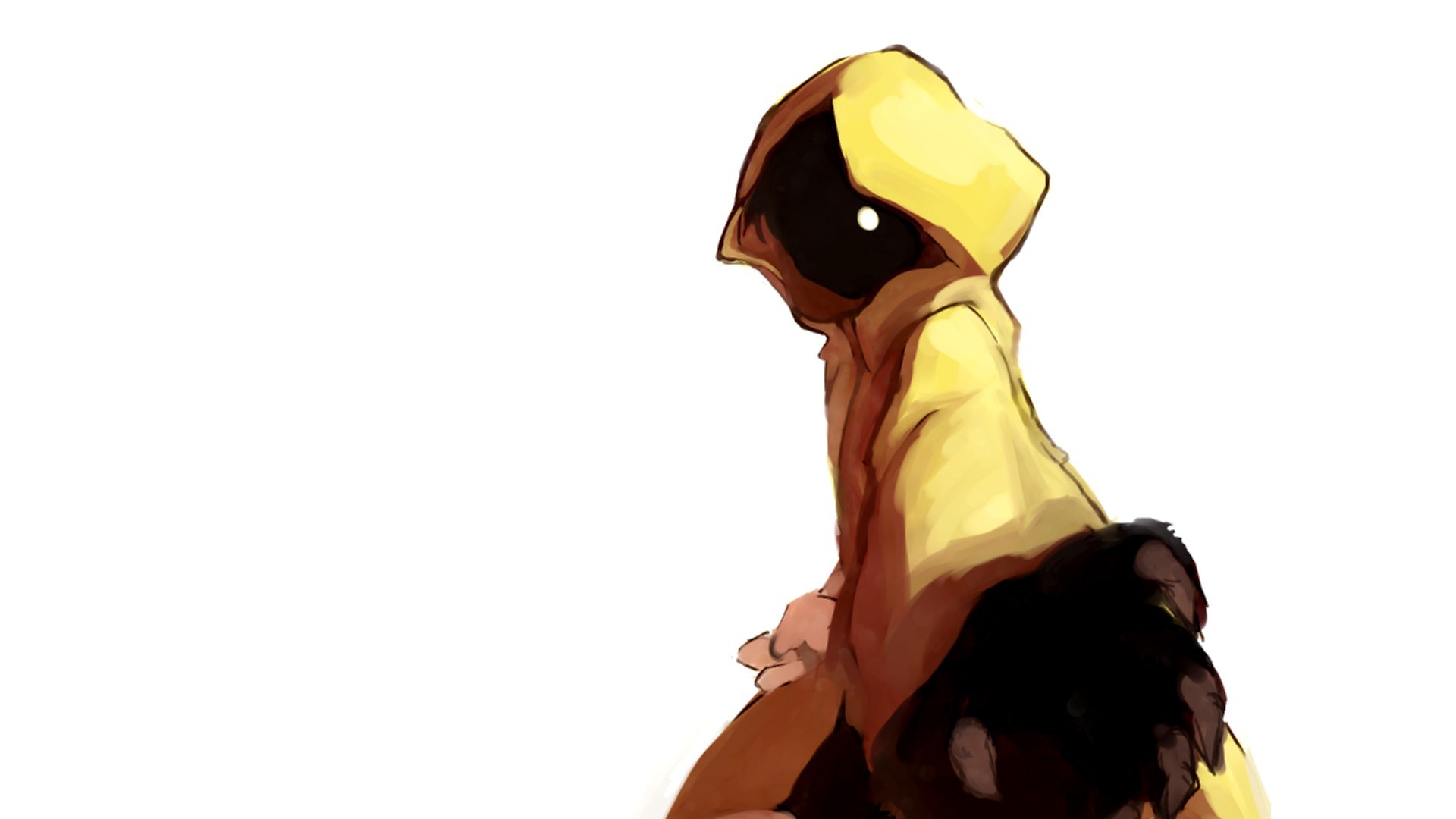 yellow hooded figure