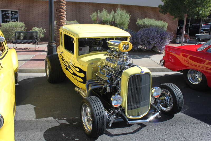 Yellow Hot Rod Car — Bright, Afternoon