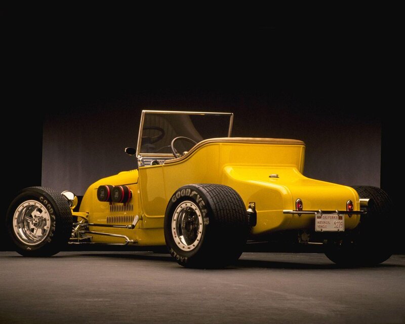 Yellow Hot Rod Car — Dramatic, Photograph