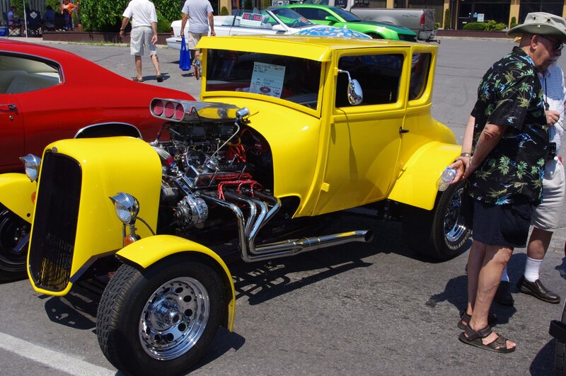 Yellow Hot Rod Car — Outdoor, Afternoon