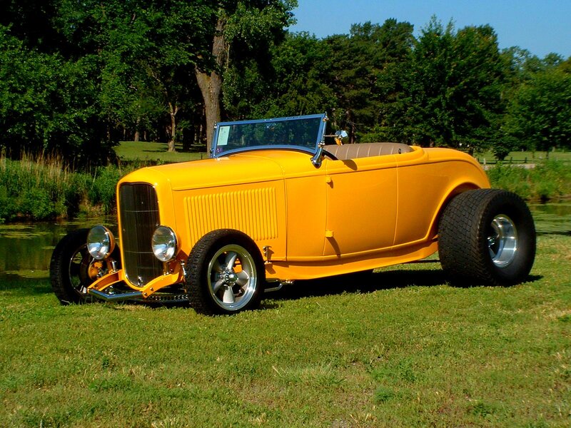 Yellow Hot Rod Car — Serene, Afternoon