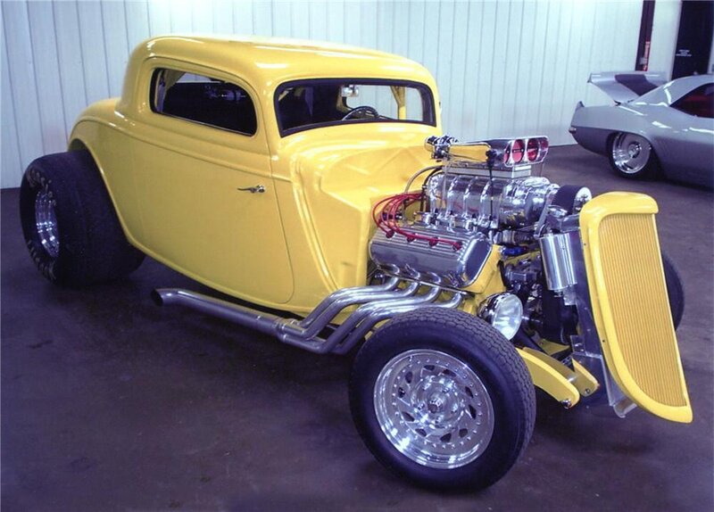Yellow Hot Rod Car — Showcase, Photograph