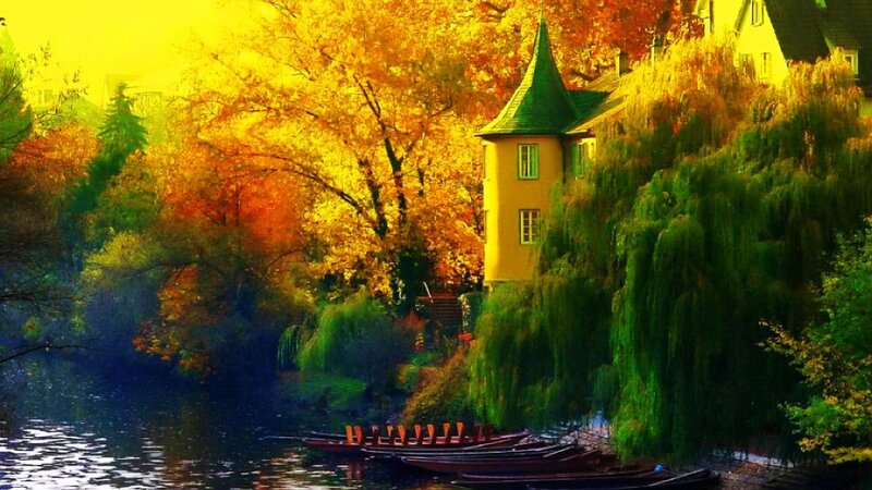 Yellow House by River