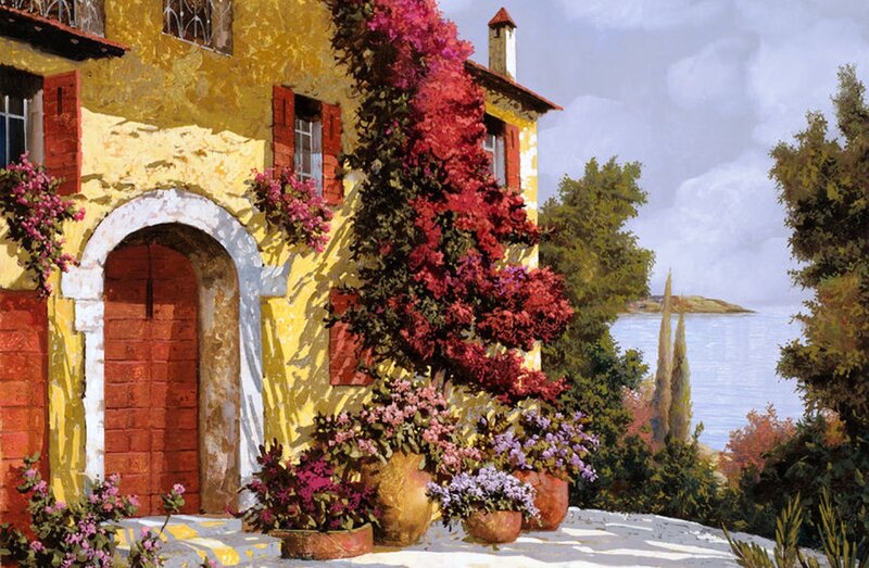 Yellow House by Sea