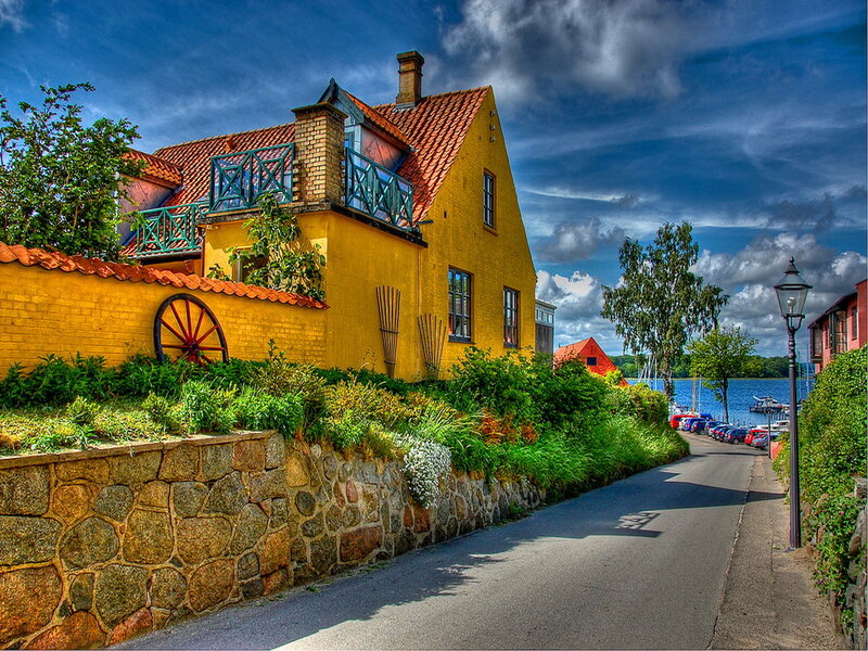 Yellow House by the Water — Dramatic