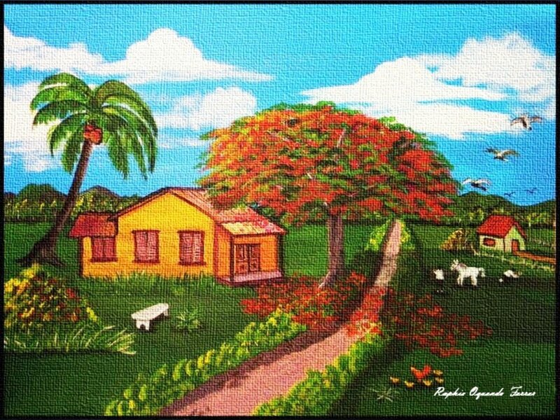 Yellow House in Countryside