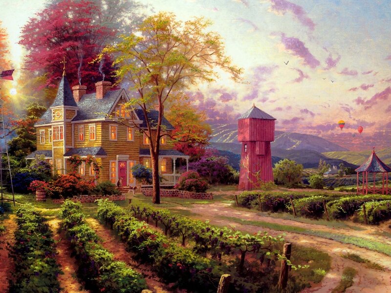 Yellow House in Vineyard