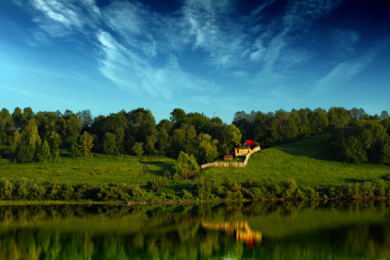Yellow House on Hill