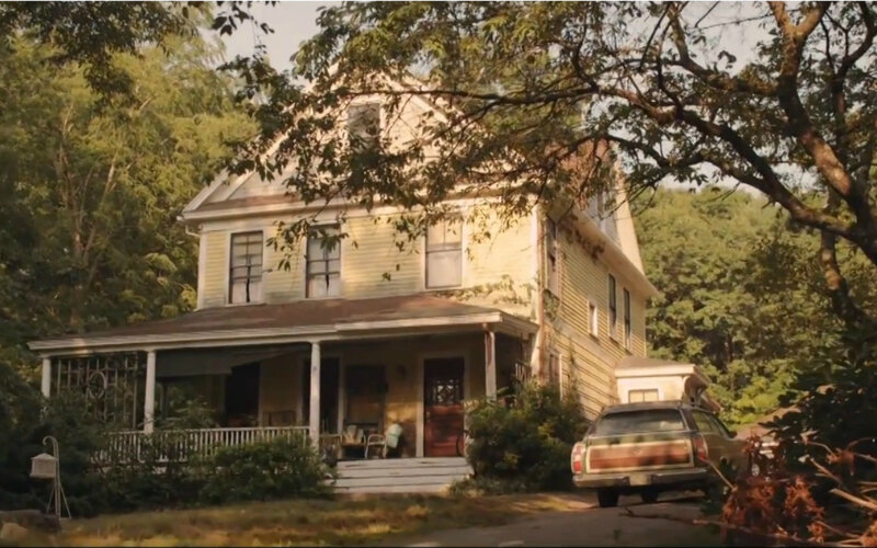 Yellow House with Porch — Serene, Afternoon