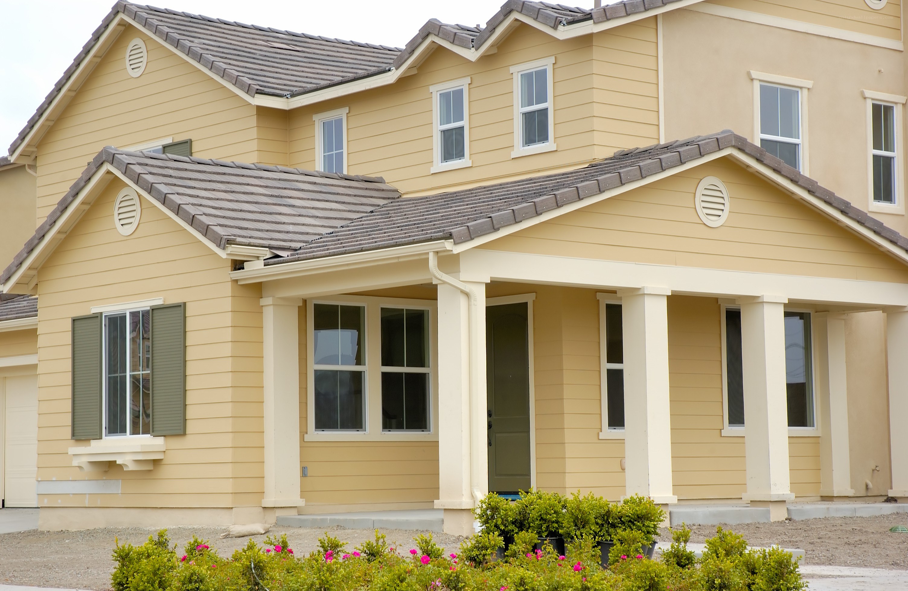 yellow house with porch