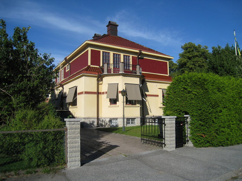 Yellow House with Red Roof — Serene