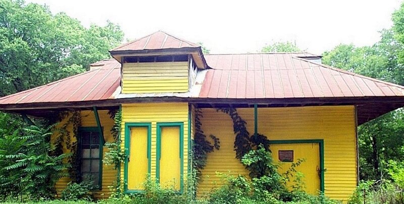 Yellow House with Vines