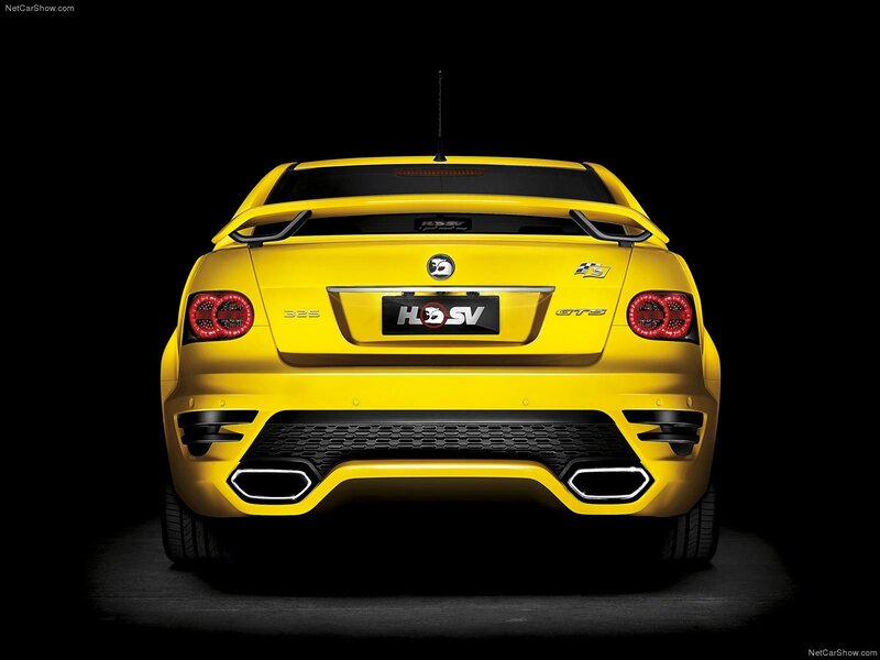 yellow HSV GTS rear view