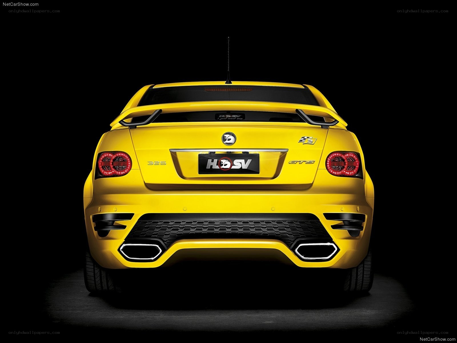 yellow HSV GTS rear view