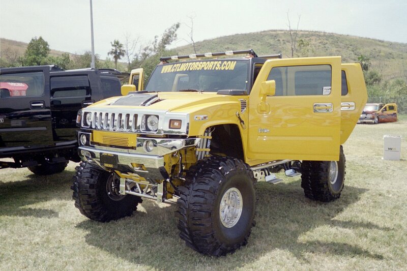 Yellow Hummer H2