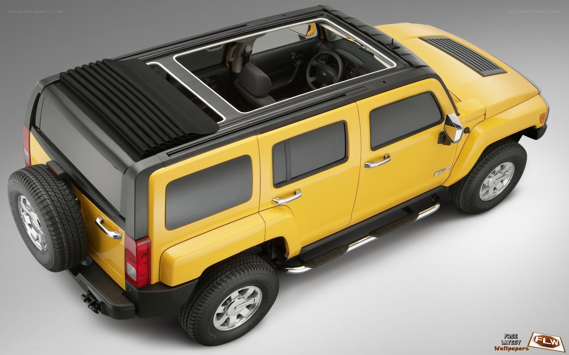 yellow hummer h3 suv