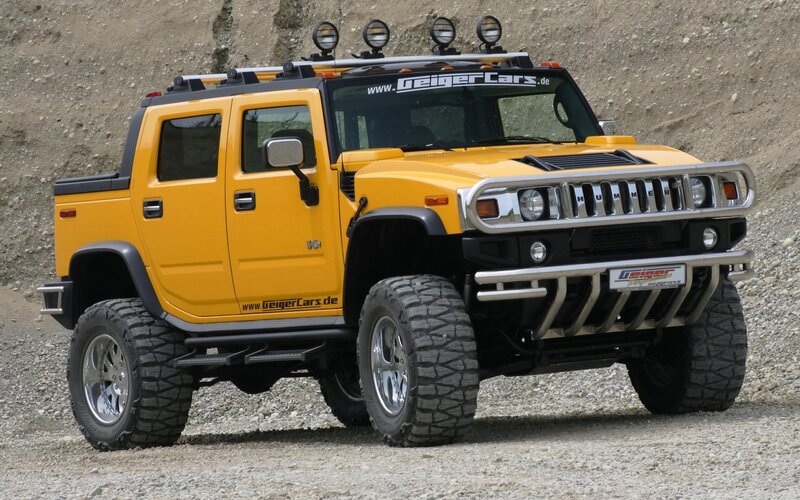 Yellow Hummer Pickup — Dusty