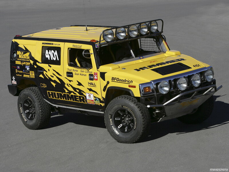 Yellow Hummer Race Vehicle — Dynamic