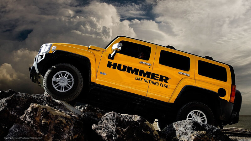 Yellow Hummer Suv