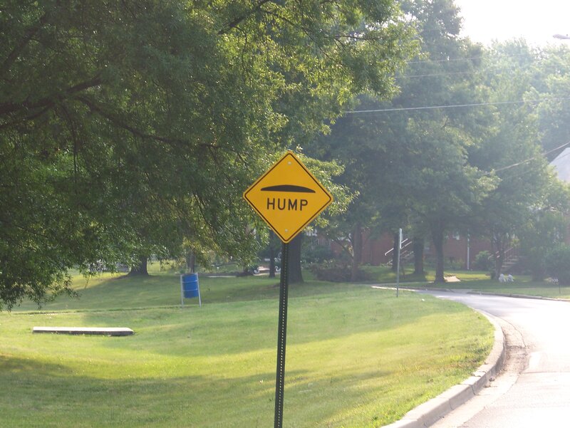 Yellow Hump Sign