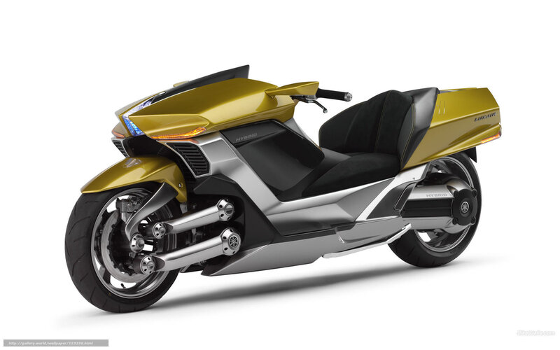 Yellow Hybrid Motorcycle