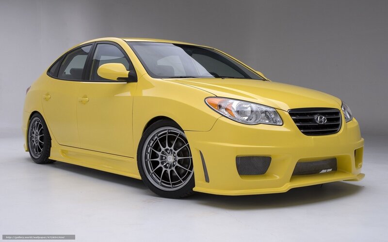 yellow hyundai sedan