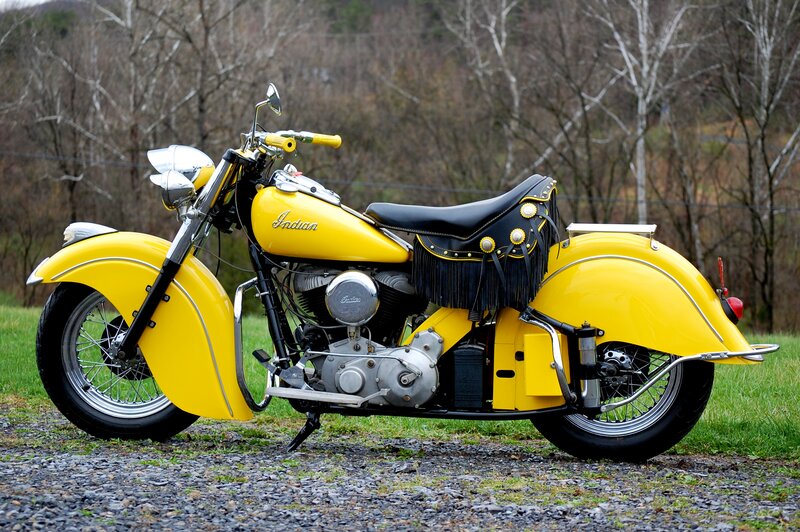 Yellow Indian Motorcycle