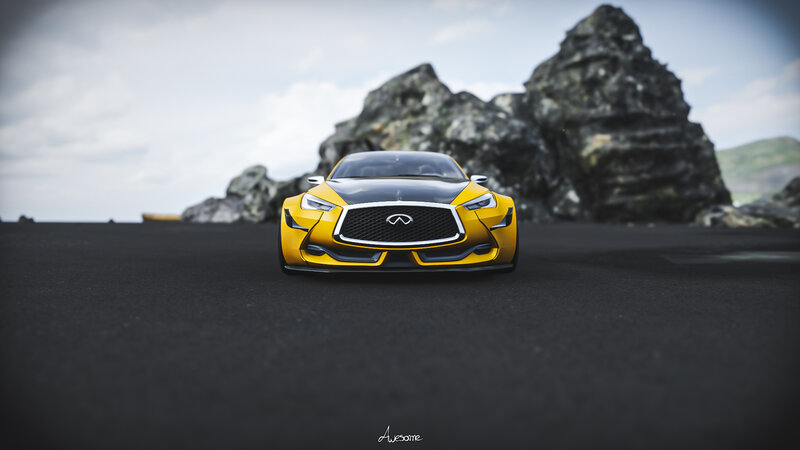 Yellow Infini Car