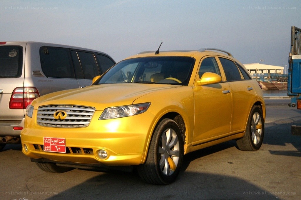 yellow infiniti fx suv
