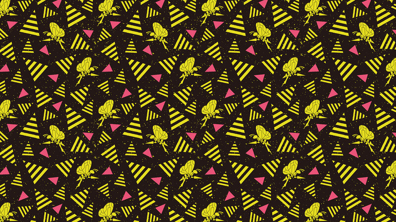Yellow Insects on Pattern