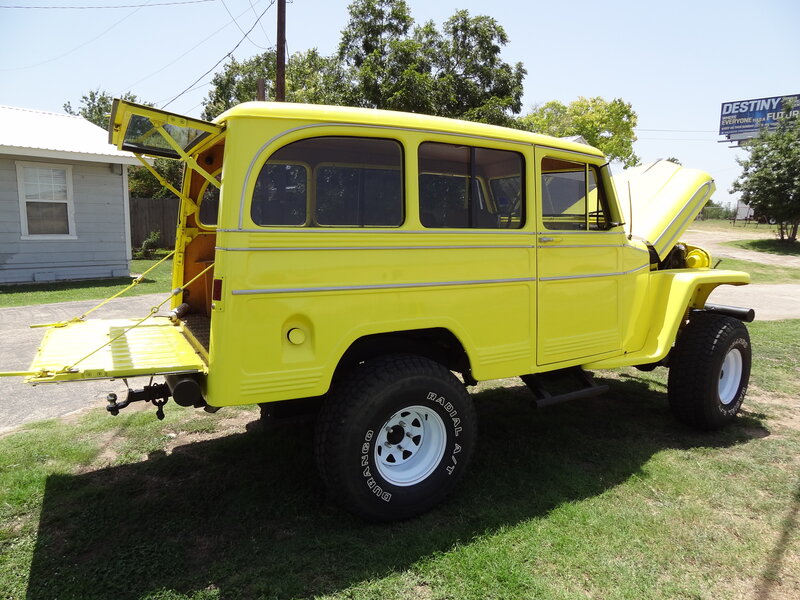 Yellow Jeep Station Wagon — Outdoor, Afternoon