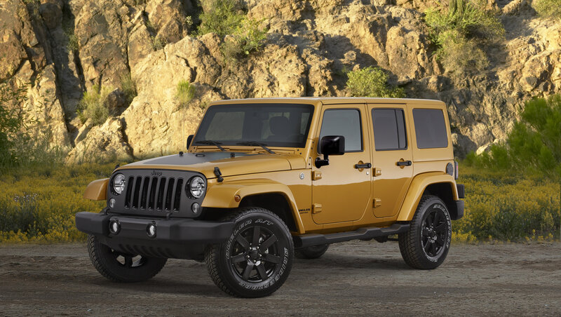 Yellow Jeep Wrangler — Outdoor, Afternoon
