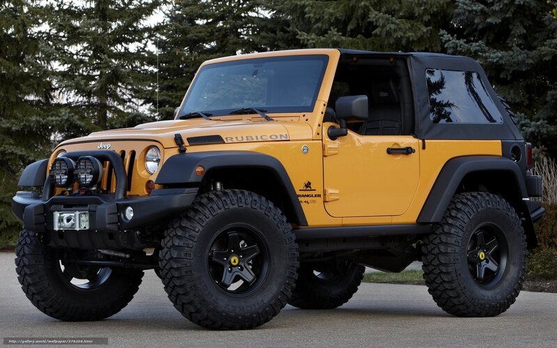 Yellow Jeep Wrangler — Outdoor, Photograph