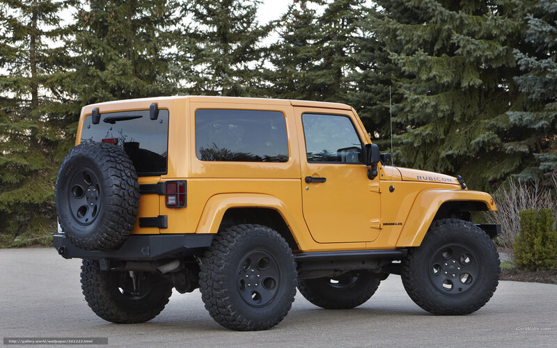 Yellow Jeep Wrangler Rubicon