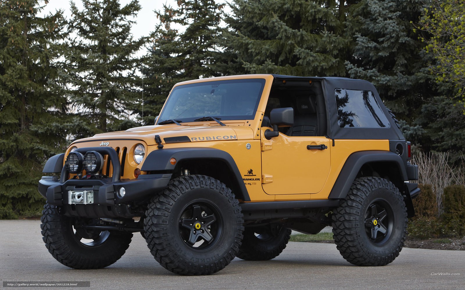 Yellow Jeep Wrangler Rubicon