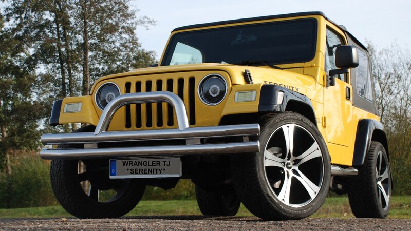 Yellow Jeep Wrangler