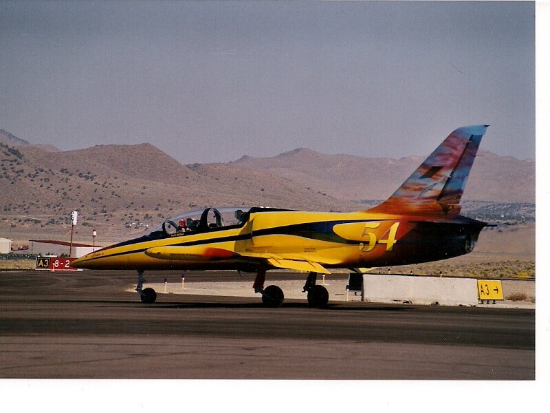 Yellow Jet on Runway