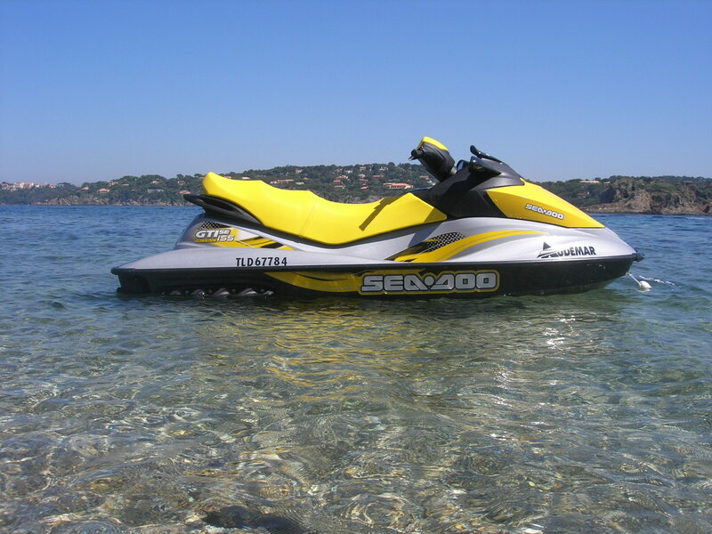 Yellow Jet Ski in Water