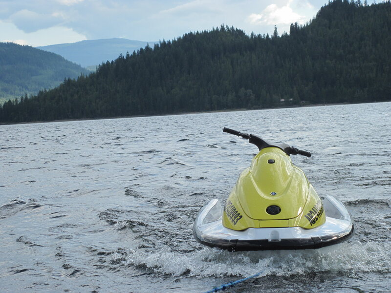 Yellow Jet Ski on Water