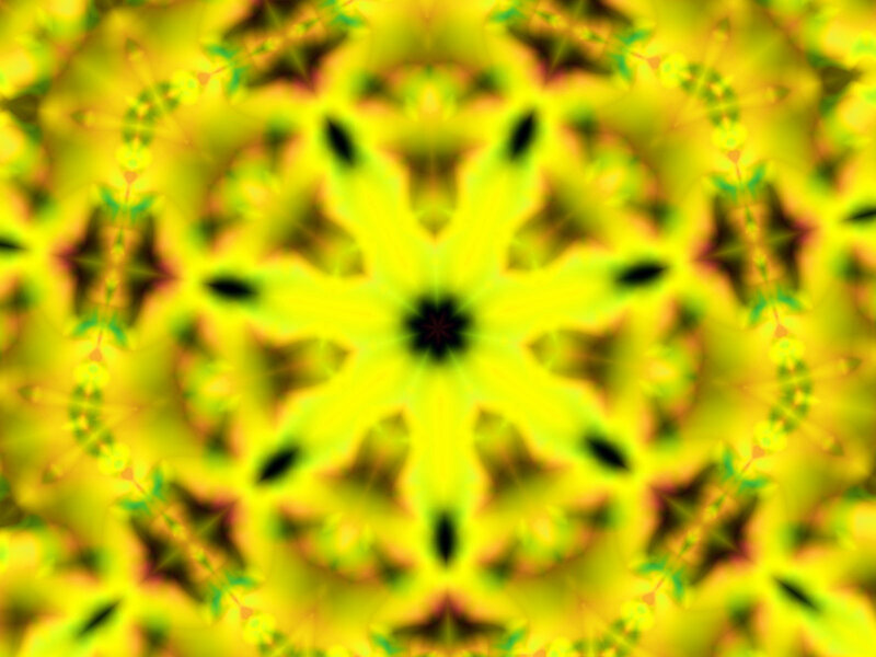 Yellow Kaleidoscopic Pattern