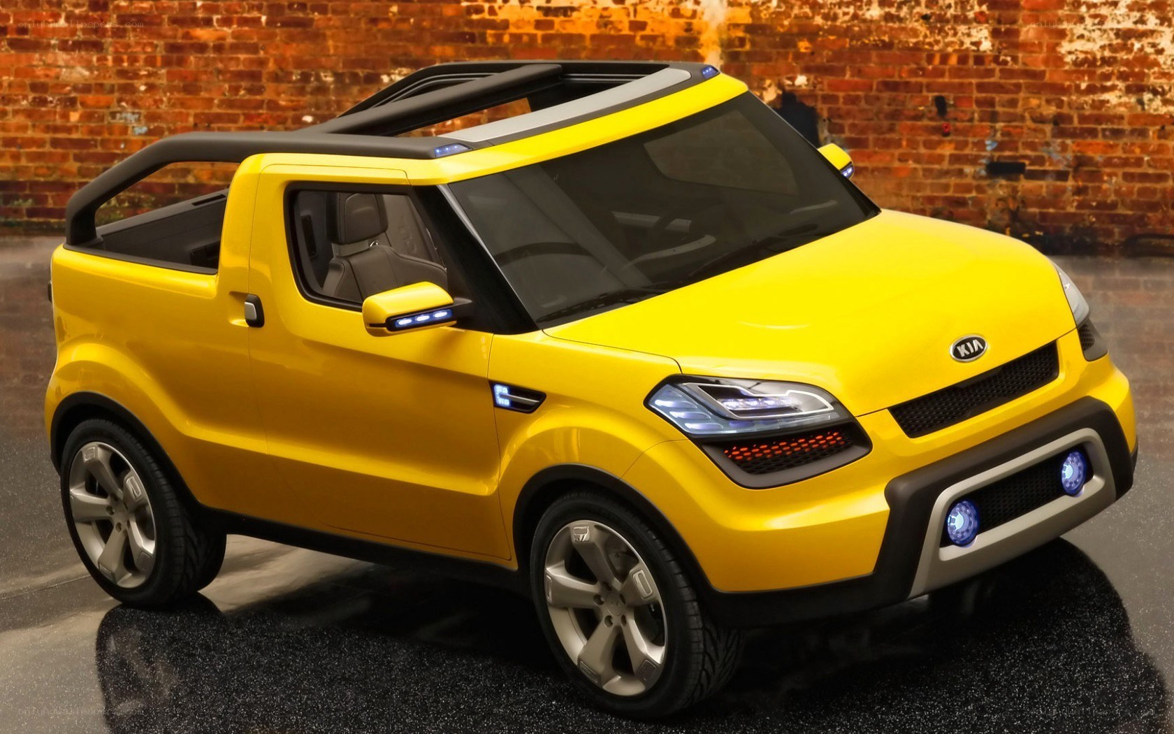 Yellow Kia concept car
