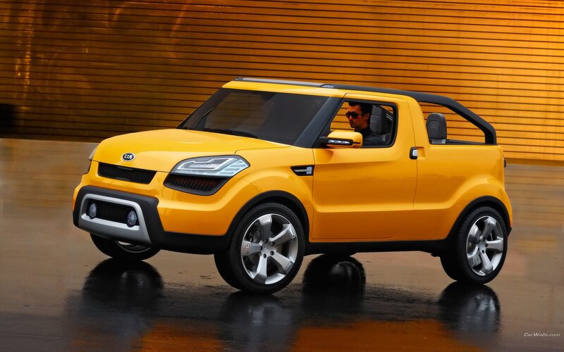 Yellow Kia concept car