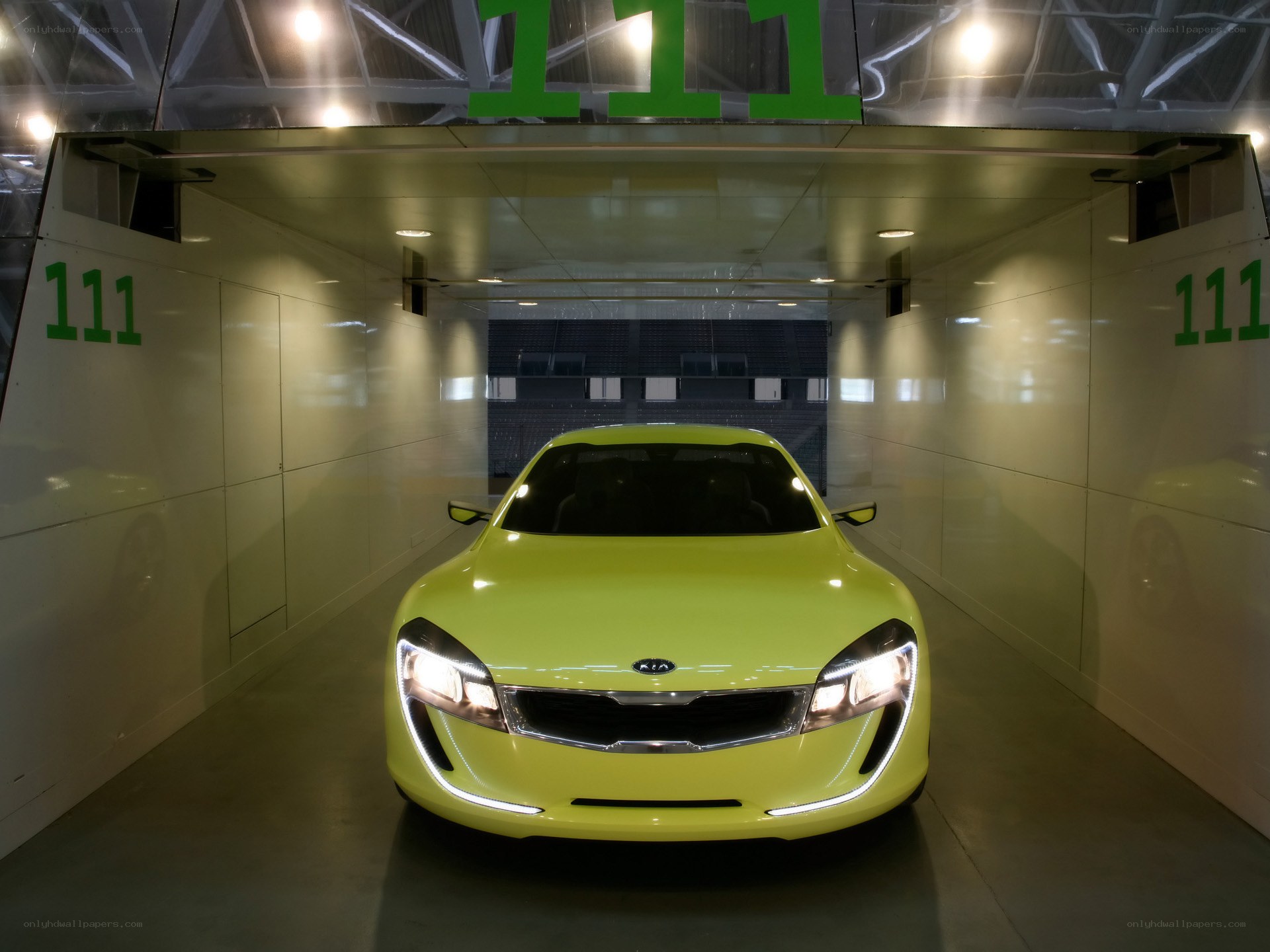 Yellow Kia concept car