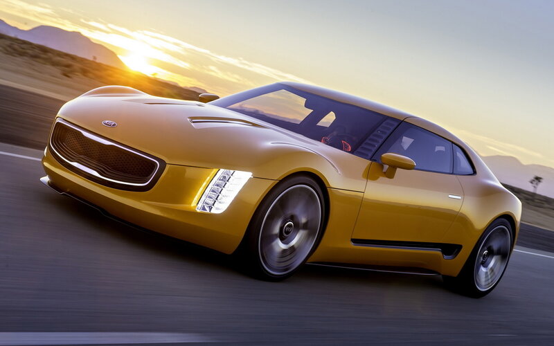 Yellow Kia Concept Car — Dynamic